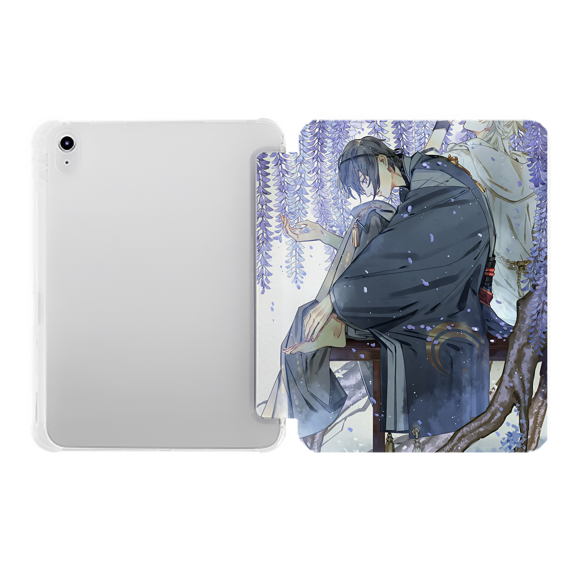 （画像用） 刀剣乱舞 Touken Ranbu IPad ケース ペン収納付き 三つ折りスタンド PUレザー×シリコン 対応機種9.5/10.5/10.9インチ